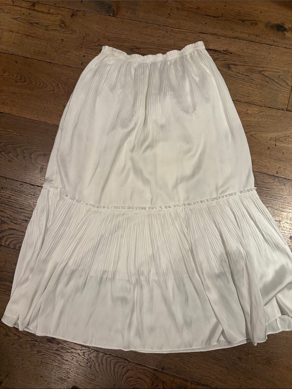 Kobi Halperin White Pleated Maxi Skirt